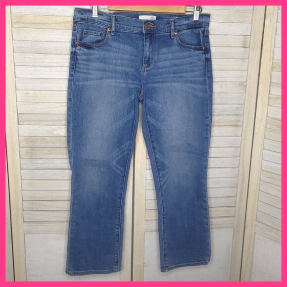 Loft Modern Skinny Crop Jeans Medium Blue Jeans 4 27 Regular Womens 30 Waist - Picture 1 of 6